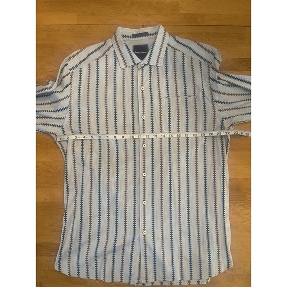 Tommy Bahama Men's‎ Western Long Sleeve Stripe Button-Down Shirt Size L - Picture 4 of 6